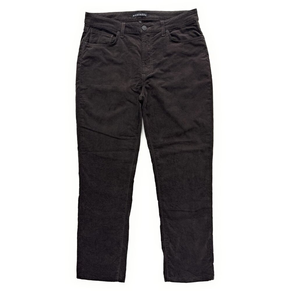 Monfrere Mens Pants Brando Sz 34x28 Velvet Slim Stretch Jeans Brown Made In USA